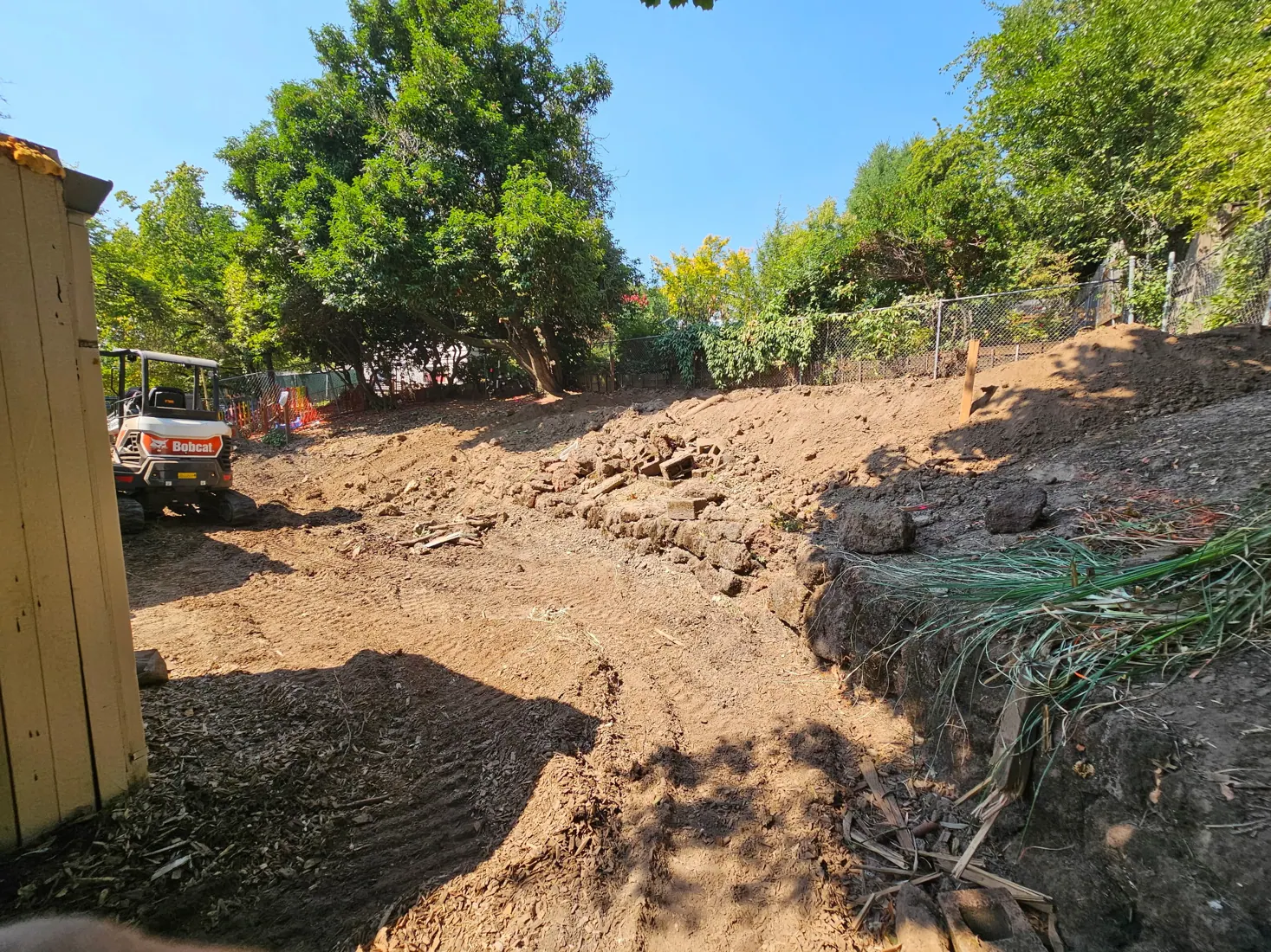 Earthmoving and site grading progress